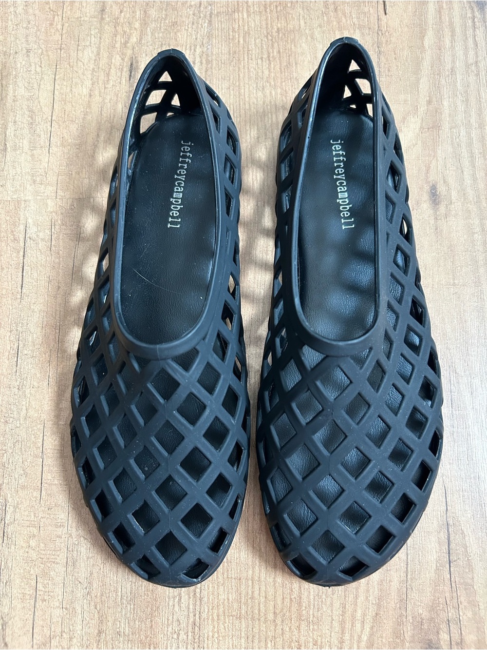 Jeffrey Campbell Black Lattice Clog Mules
